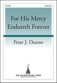 For His Mercy Endureth Forever SATB choral sheet music cover